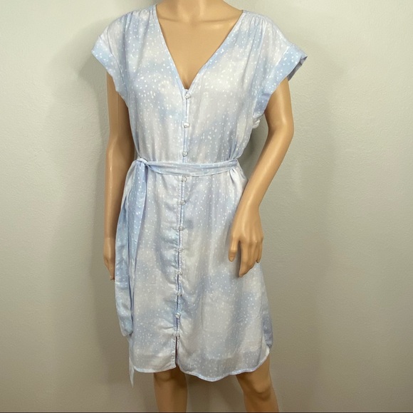 Cloth & Stone Button Down V neck Dress size M - Picture 12 of 16